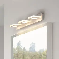 Nordic Ванная комната настенная лампа, зеркало свет Туалет квадратные Простые Вращающиеся Акриловые Настенные светильники Крытый Настенный