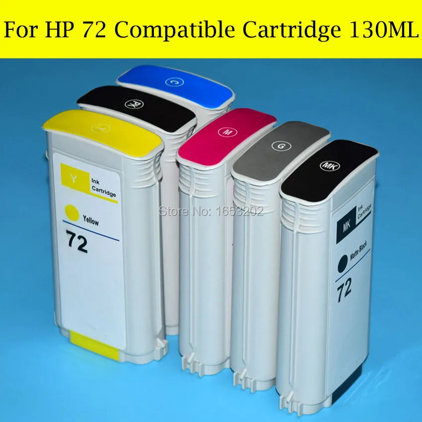 For HP 72 Compatible Cartridge 6 Color 130ML 5