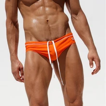 Летние Surf плавать трусы сексуальные заниженной талией треугольные мужской бренд плавательные трусы Гей Твердые плавать Боксеры Шины Купальники C1866
