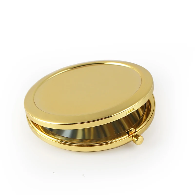 Round Mirror Compact Blank Plain gold Colour For DIY gift mirror (5)