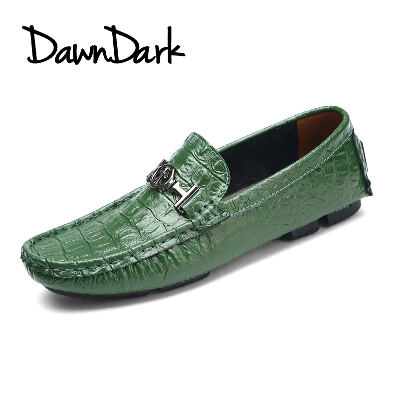

Men Loafers Leather Spring Summer Man Luxury Designer Loafer Slip on Black Green Male Fashion Casual Patent Leather Shoes