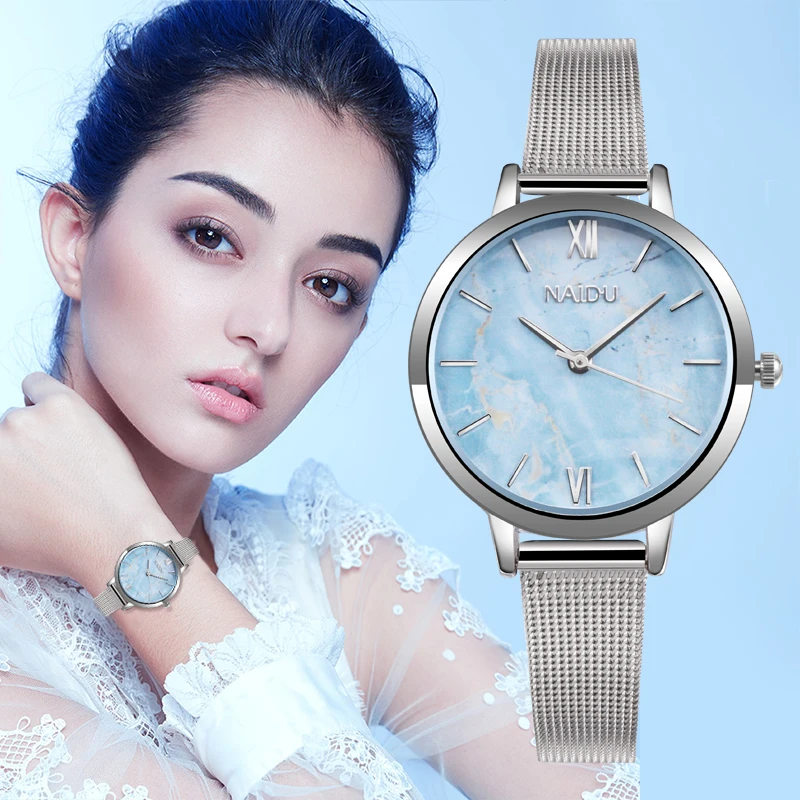 Luxury Women Bracelet Watches Unique Textured Dial Fashion Womens Dress