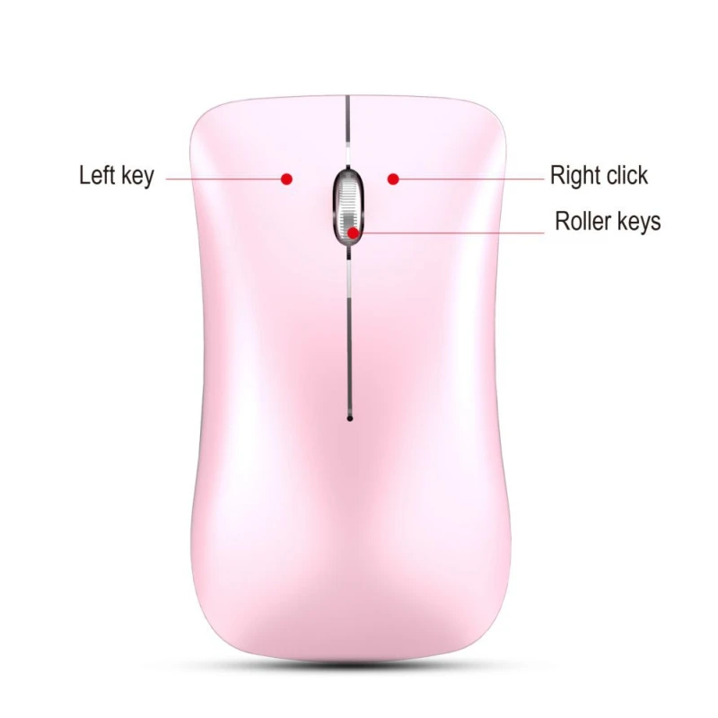 

Portable Wireless Gaming Keyboard Mouse for Bluetooth 4.0, USB 2.4 Silent Rechargeable Laptop Desktop Computer Mice
