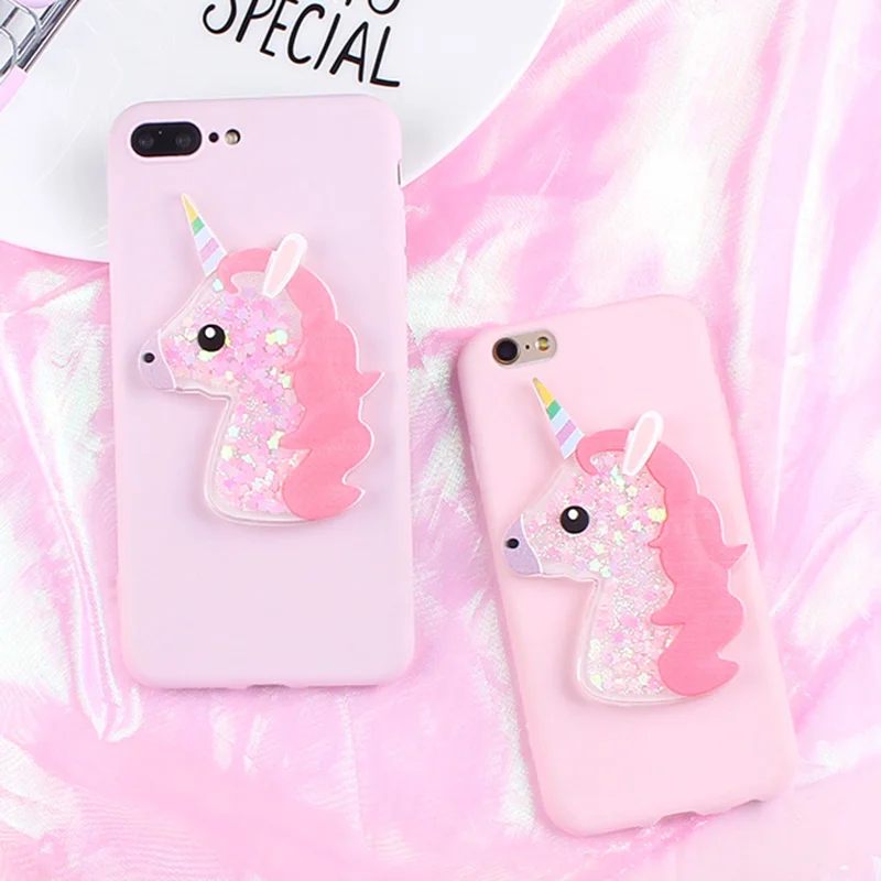 Bling Cute Horse Case for Samsung Galaxy J1 mini Ace J2 Prime J3 J5 J7 Dynamic Glitter Liquid Horse Soft TPU Cover