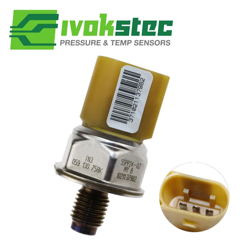 

Original Fuel Rail Pressure Sensor Drucksensor For Audi A4 A5 A6 C6 Q7 Phaeton Touareg 3.0 059130758K 55PP24-02