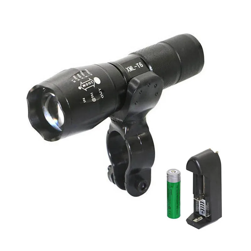 Clearance MINI E17 Flashlight Bike light Bicycle Torch XM-L T6 2000LM Zoomable LED light+Holder+3.7v 18650 Battery+Charger 1 Clearance MINI E17 Flashlight Bike light Bicycle Torch XM-L T6 2000LM Zoomable LED light+Holder+3.7v 18650 Battery+Charger 1