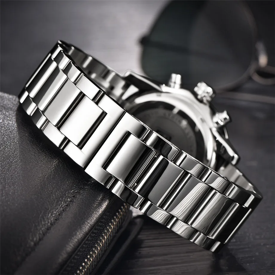 BENYAR Watches Men Chronograph Stainless Steel Calender Water Resistant Formal Wristwatches Man's Casual Male Clock Montre Homme (9)