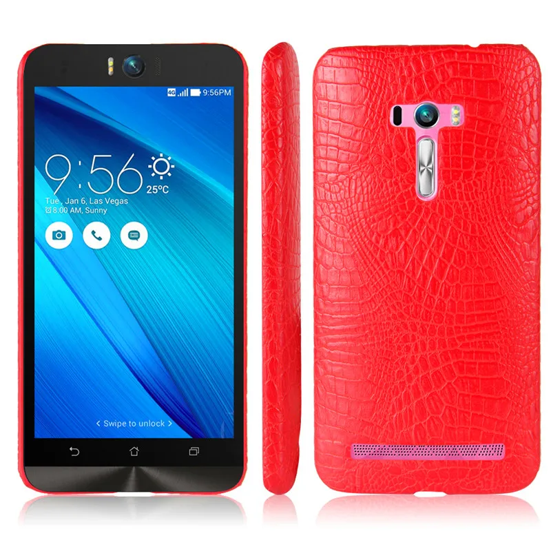 

Zenfone 2 Selfie ZD551KL 5.5" Case Crocodile Pattern PC+PU Back Cover Hard Case for Asus Zenfone 2 Selfie ZD551KL Shell Cover