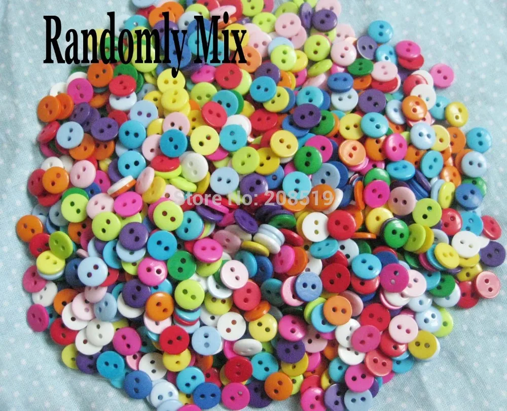 

NB034 Loose buttons mix 200pcs 8.5mm resin buttons for craft round shape scrapbook accessories