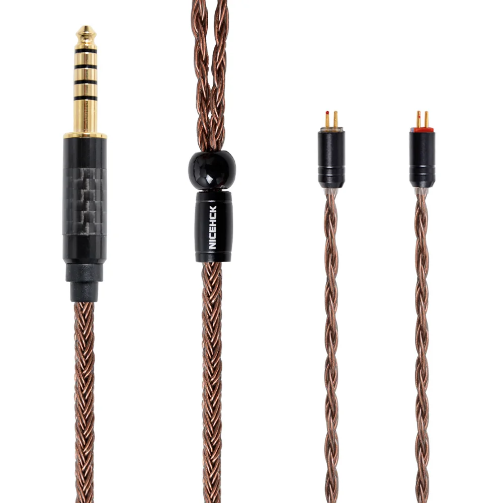 NICEHCK 16 сердечник высокой чистоты Медь кабель 3,5/2,5/4,4 мм MMCX/2Pin кабель для TFZ ZSX ZS10 C12 C16 V90 BA5 NX7 PRO/DB3/F3/M6 BL-03