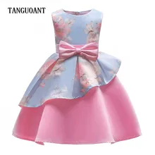 TANGUOANT/Детские праздничные платья для малышей; платье принцессы на день рождения; Одежда для девочек с цветочным рисунком; детская одежда для свадьбы; платья