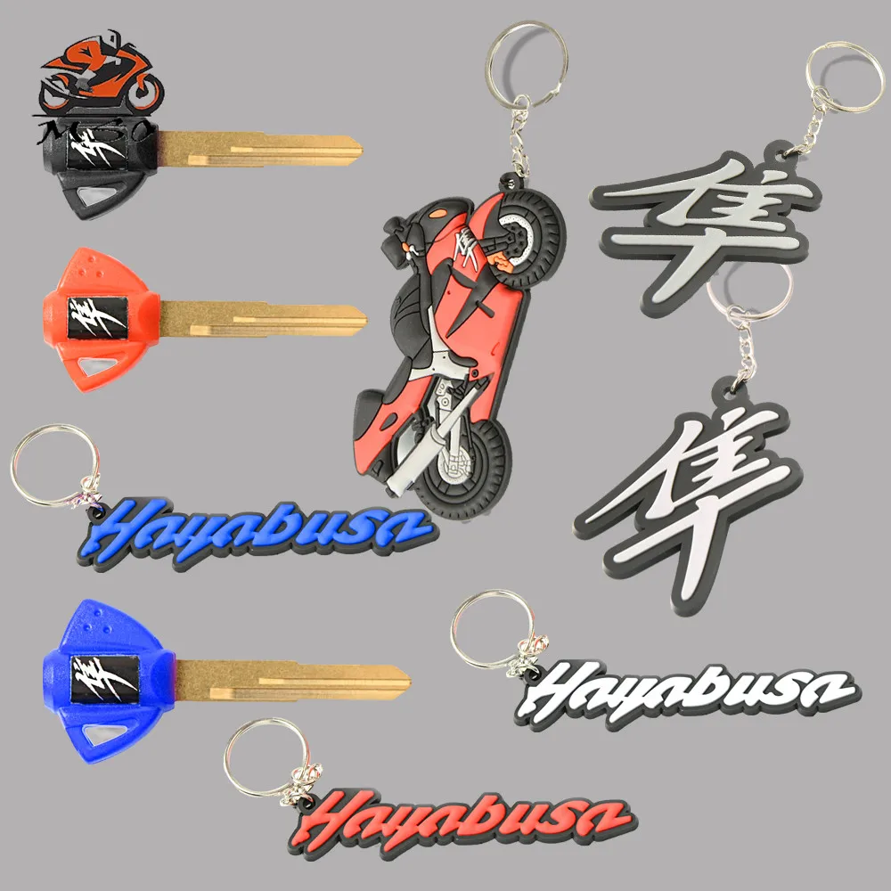 

Motorcycle Model Keychain Keyring Key Chain Key Ring keys Embryo Holder Soft Rubber for Suzuki Hayabusa GSXR 1300 GSXR1300