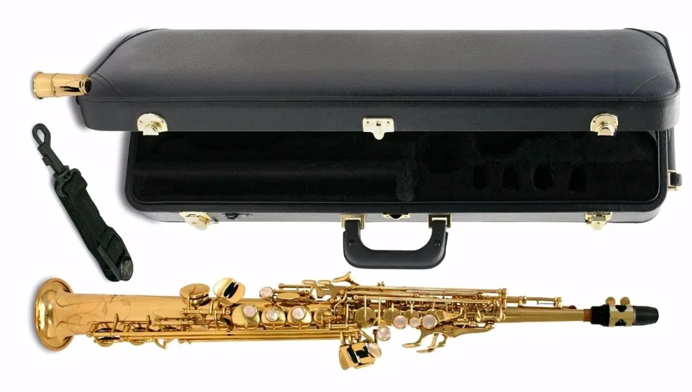 

Yanagisawa Soprano Saxophone S-901 Gold Lacquer Sax Soprano Mouthpiece Ligature Reeds Neck Musical Instrument Accessories