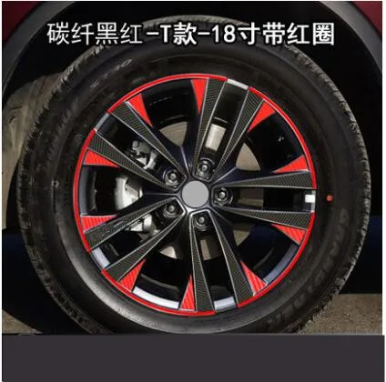 Яркий цветной, отражающий 18 дюймов диски наклейка колес пленка для Renualt Koleos Z2CA739 - Название цвета: Carbin Fibre Mixed