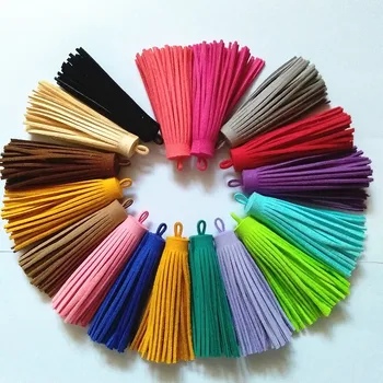 

New Suede Tassel 18 Colors Big Long Suede Tassel Accessories Charming Pendant For Chain Earrings Bags Phone Curtain 100 pcs/lot