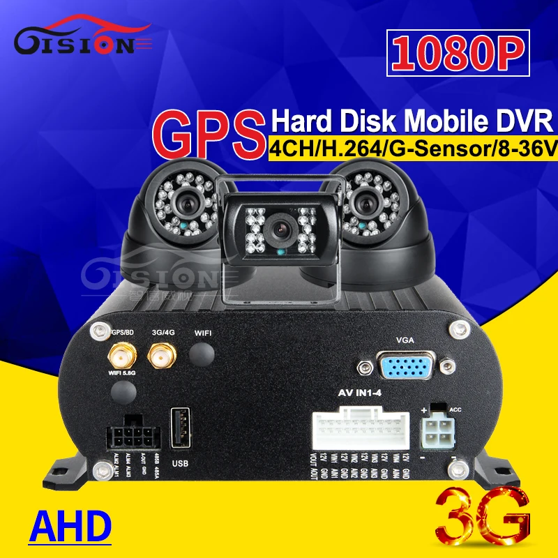 

Online Cmsv6 3G GPS Hard Disk 4CH HDD Car Mobile Dvr PC/Phone APP Remote+3Pcs Indoor Outdoor AHD 2.0MP Camera +500GB Hard Disk