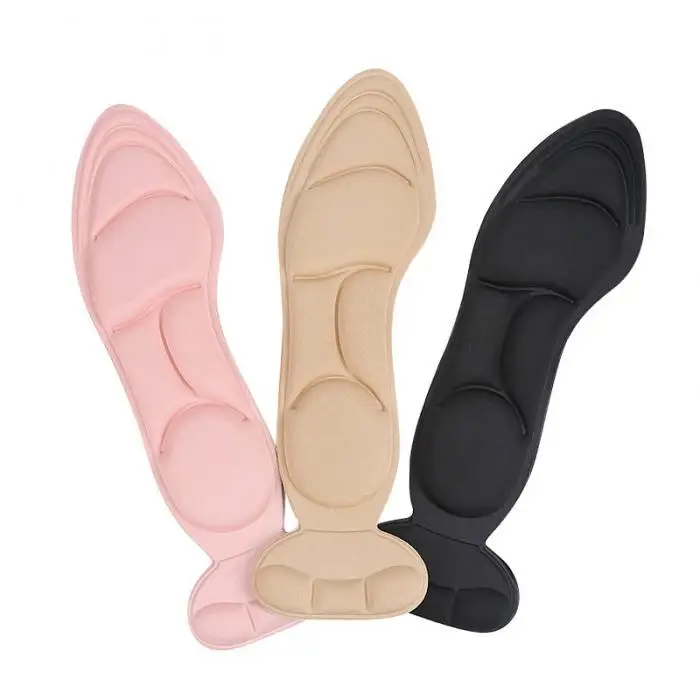 

Memory Foam Insoles Heel Sticker 2 In 1 Sweat Absorption Pads Shoe Inserts Breathable Anti-slip For High Heel Shoe Insole Women