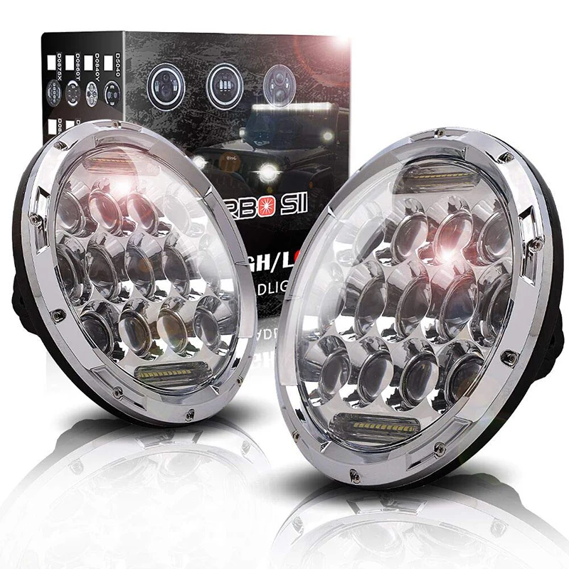 

2PCS 7inch 75W LED Projector Headlight For 07-14 Jeep Wrangler JK TJ LJ CJ Hummer Offroad luces led para auto Fast Shipping
