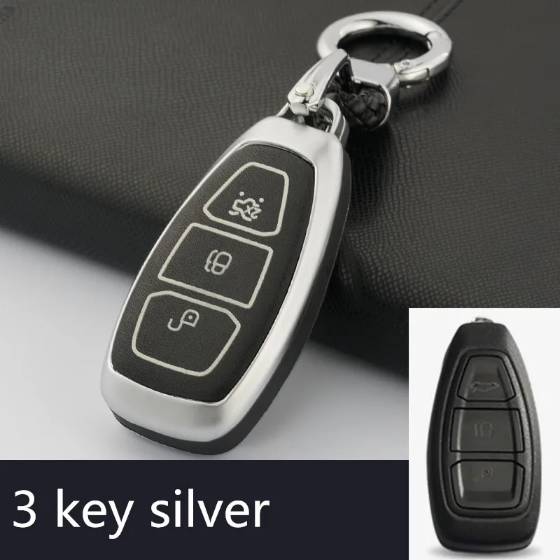 

Aluminium Alloy Key Cover Shell Case Holder For Ford Focus 3 4 Mondeo MK3 MK4 Kuga Escape Edga 2017 2016 2015 2014 2013