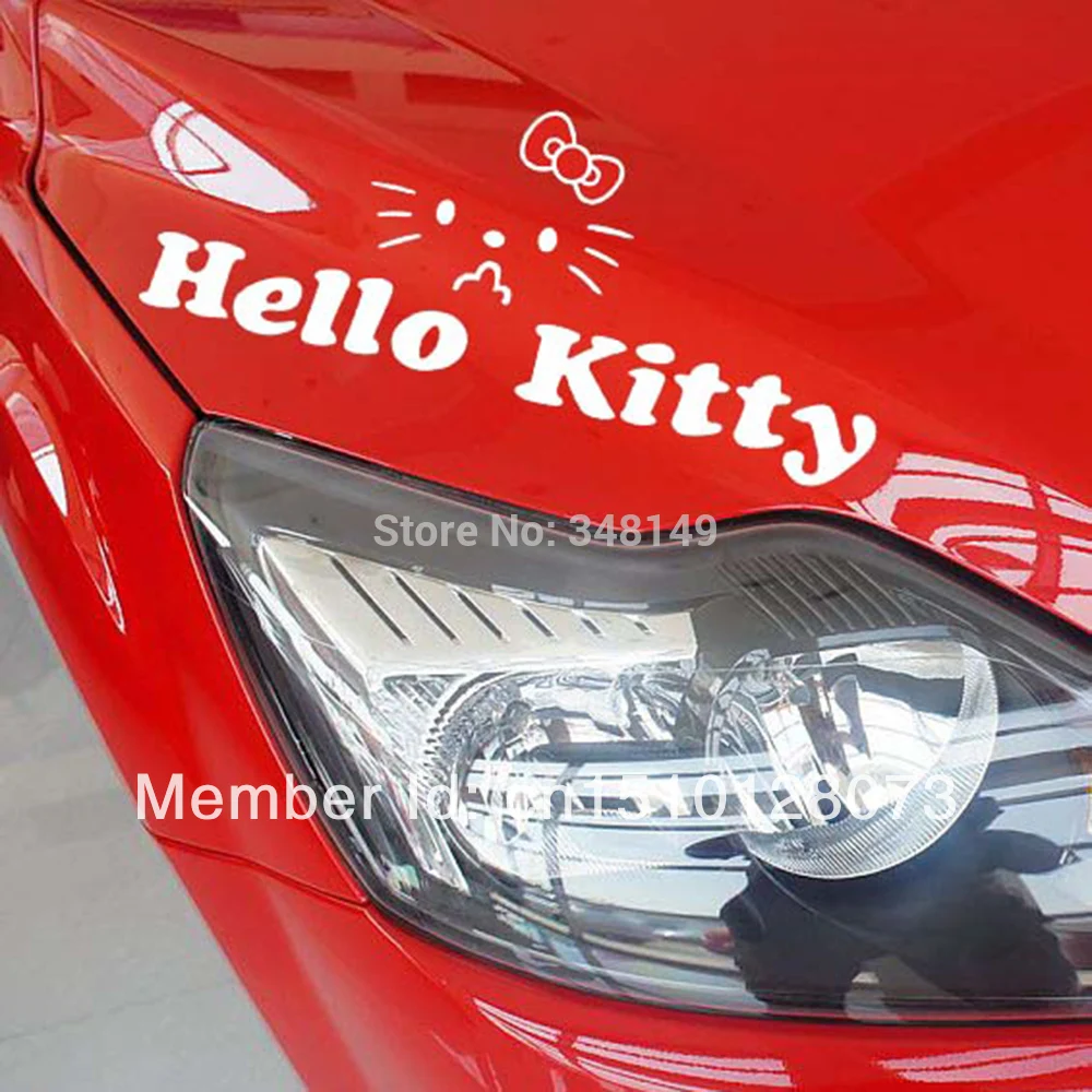 Funny Car Accessories Hello Kitty Car Stickers and Decal for Toyota