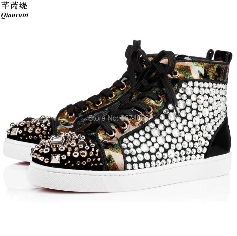 diamond studded tennis shoes