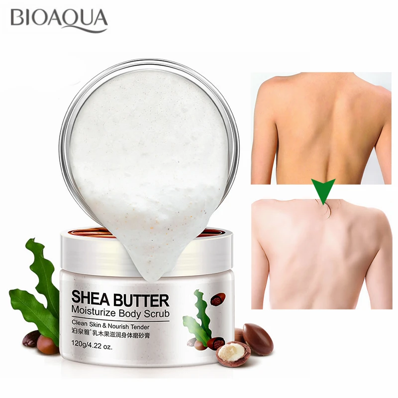 

Shea Butter Fruit Cucumber Almond Exfoliating Gel Body Scrub Cream Skin Moisturizing Go Cutin Dead Skin Whitening Body Care 120G