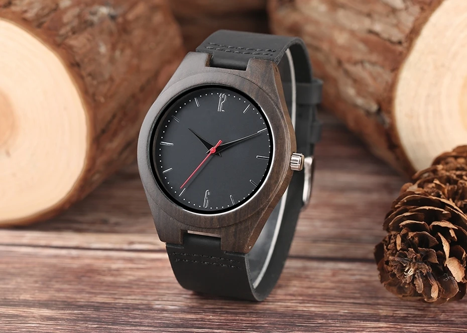 Lovers Gifts Luxury Royal Ebony Wood Watch Mens Fashion Wooden Women Dress Hour Clocks Soft Genuine Leather Relojes Wristwatches 2018 (17)