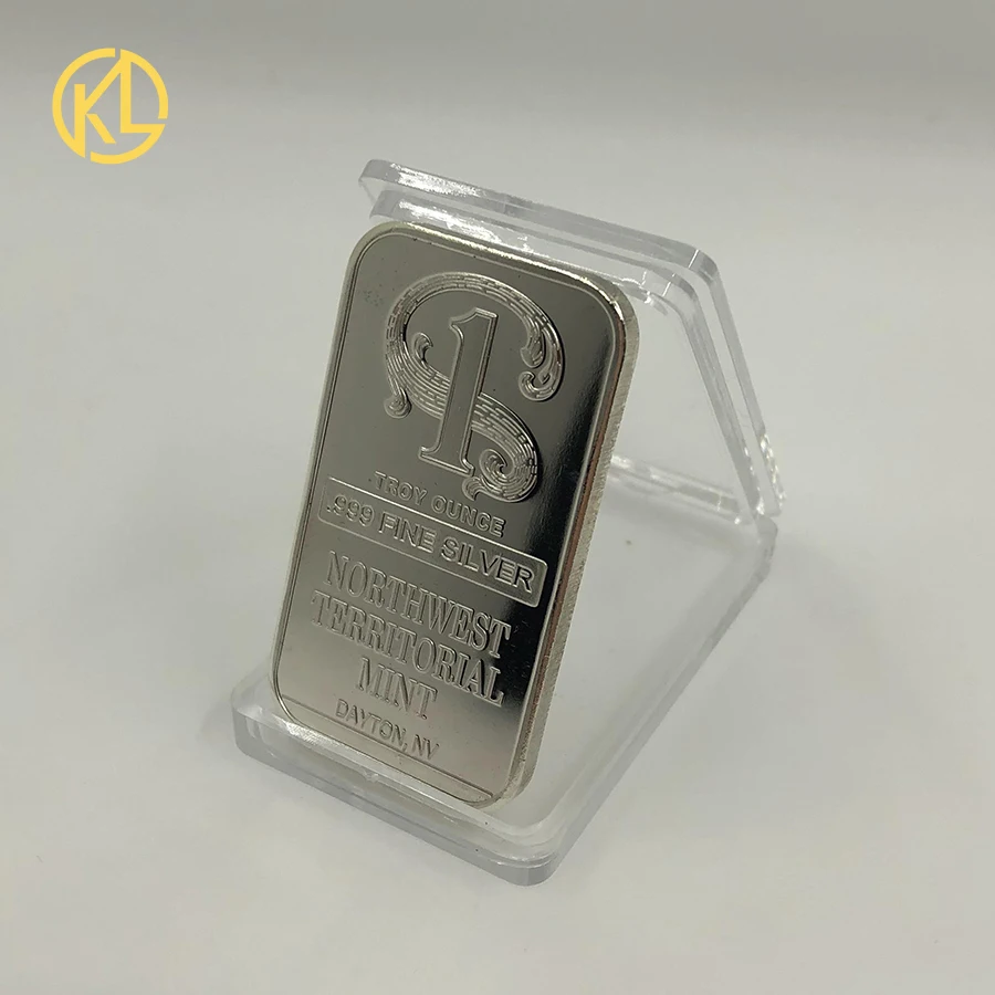 CO025 10 шт. Трой унция 999 тонкая с серебряным покрытием металлический стержень