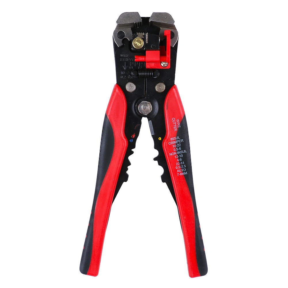 HS-D1 self-adjusting multi-function stripping crimper plier 0.2-6mm2 AWG24-10(Red/Yellow option