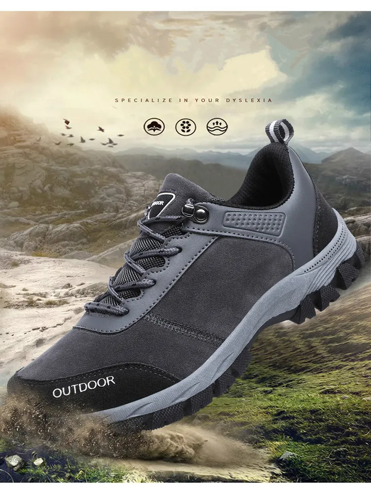 Lace-up Casual Mens Shoes Lightweight Breathable Walking Sneakers
