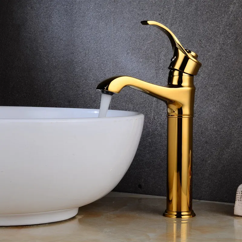LIUYUE смеситель для раковины из латуни розового золота Высокий/Низкий кран для ванной комнаты Роскошный смеситель для раковины на бортике очищающий кран смеситель для раковины