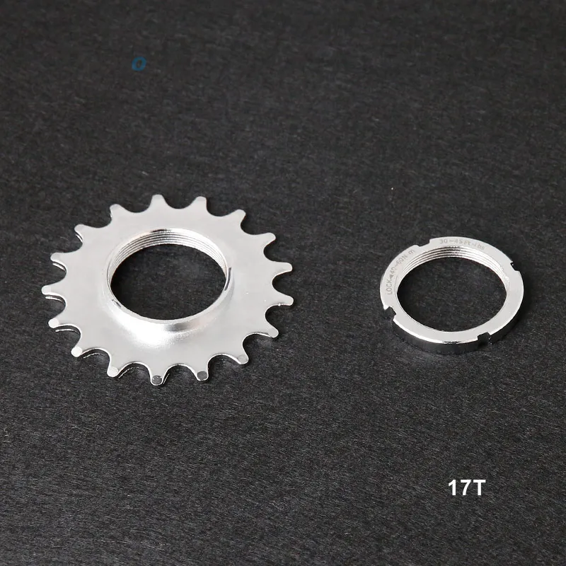 Deemount 13 T/14 T/15 T/16 T/17 T/18 T односкоростное Велосипедное колесо с фиксированной передачей, звездочка и запирающее кольцо для Фикси-трека, велосипедная ступица - Цвет: 17T