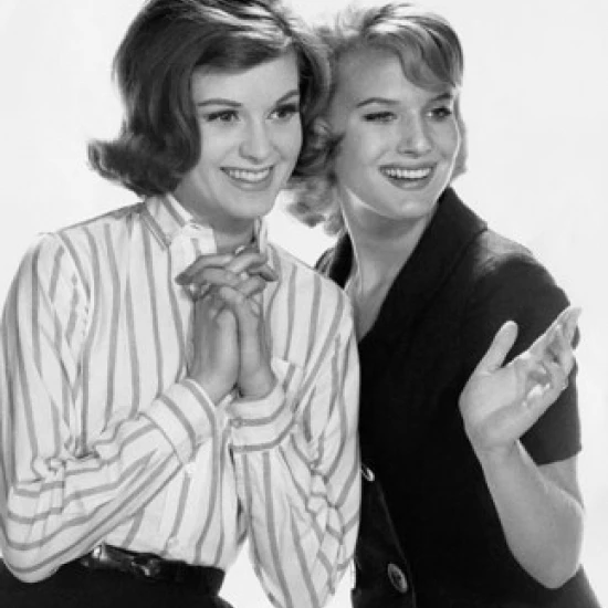 Close-up of two young women smiling Poster Print (18 x 24)