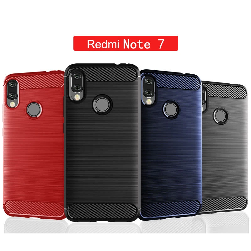 

Soft Back Cover For Xiaomi Redmi Note 7 Case Pure Color Case For Xiaomi Mi8 lite Wire Drawing Anti-Shock Cover for xiaomi Mi 9