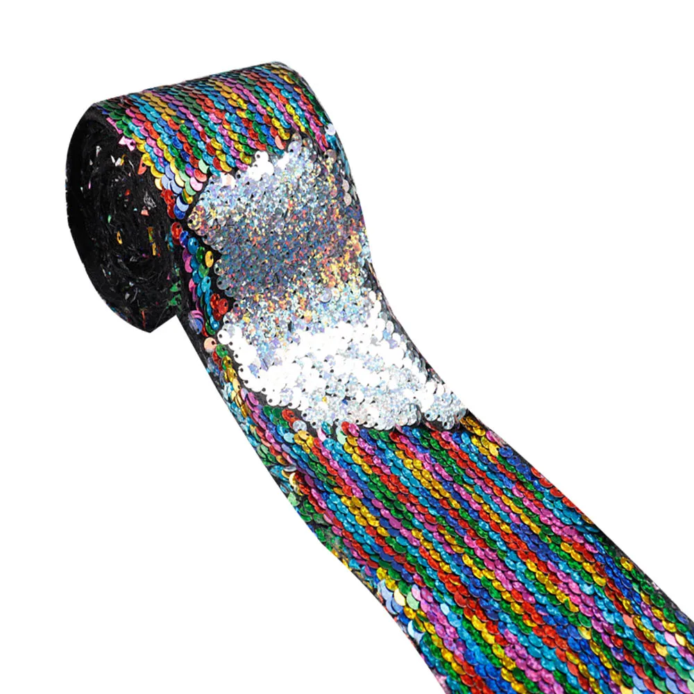 Xugar 2 года/лот 75 мм Двусторонняя Лазерная лента с блестками ручной работы Blingbling DIY