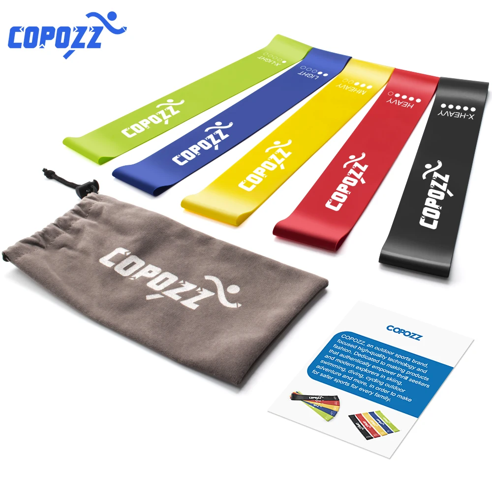 COPOZZ Resistance Bands font b Fitness b font Elastic Band 30cm Natural Latex Mini Sport Gym