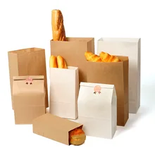 Крафт-бумажные пакеты для свадебной вечеринки, подарочные пакеты для буфета, конфеты, печенье хлеб, орехи, сумка для печенья, закуски выпечка посылка, 50 шт