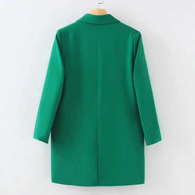 Full sleeves single breasted casual long Blazer ladies Spring Autumn Fashion Loose blaser mujer 2019 outwears business suits top