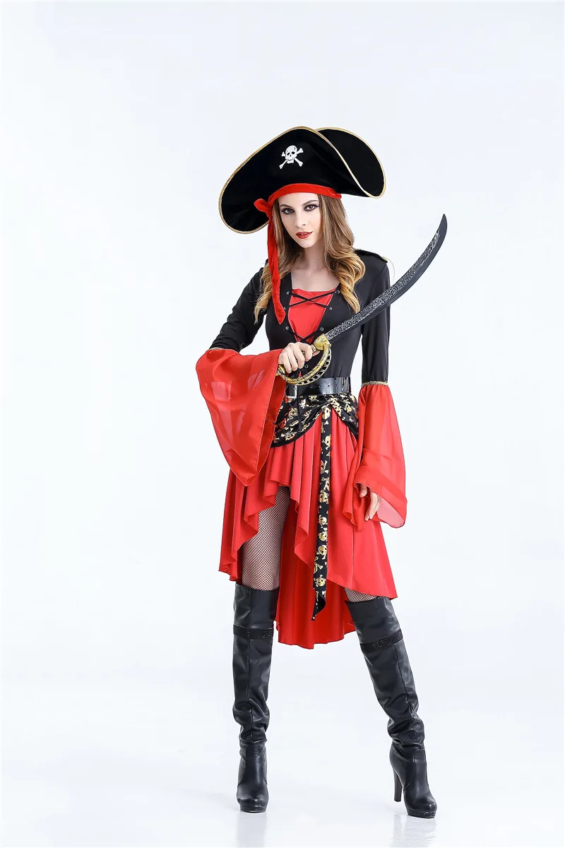 Новинка, костюм воина пирата для женщин, костюм пирата на Хэллоуин, платье для женщин, фантазия, косплей для модной вечеринки