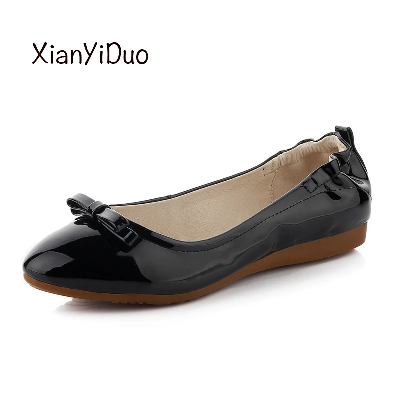 

Xianyiduo 2018 Spring/Autumn Flats women shoes Casual Butterfly-knot Ballet Flats Casual Loafers/A6-072