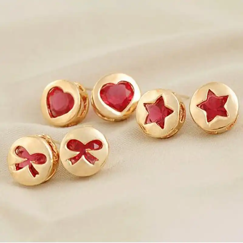 Мини заказ $1) Новые серьги с бантом love для женщин звезды Пномпень 4ED217|earring female|jewelry