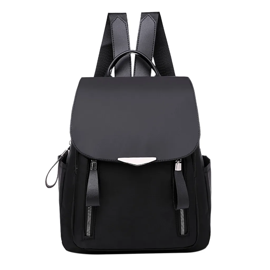 Women Backpack High Quality Oxford Brand Designer Simple School Bags For Teenagers Girls Top-handle Backpacks Mochila - Цвет: Черный