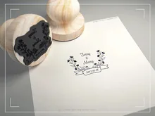 custom 4.5cm Wood Name Date Flora Seal Stamp logo Personalized sealing wax DIY stamp wedding Invitation Retro antique stamp customize wax stamp with logo one custom stamp 1 wax 1 vintage brass spoon diy retro personalized stamp wax seal custom design