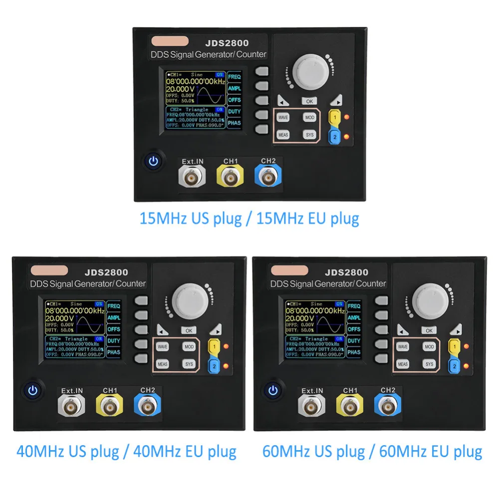 JDS2800 15 МГц двухканальный DDS функция генератор сигналов AC100-240V генератор сигналов произвольной формы с программным обеспечением источник сигнала