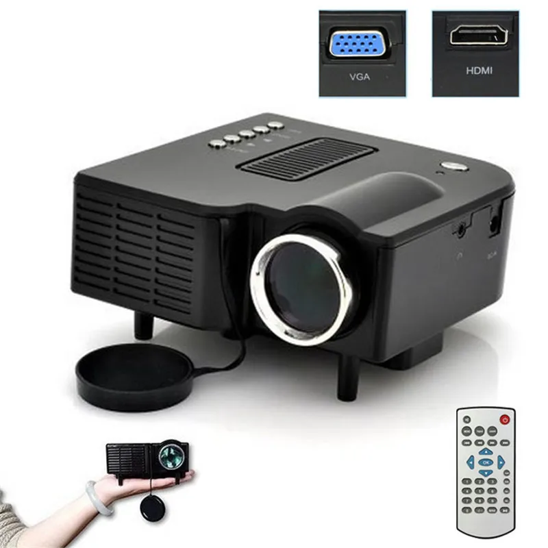 

HIPERDEAL New Portable Multimedia LED Projector Home Cinema Theater Support AV VGA USB SD HDMI Black