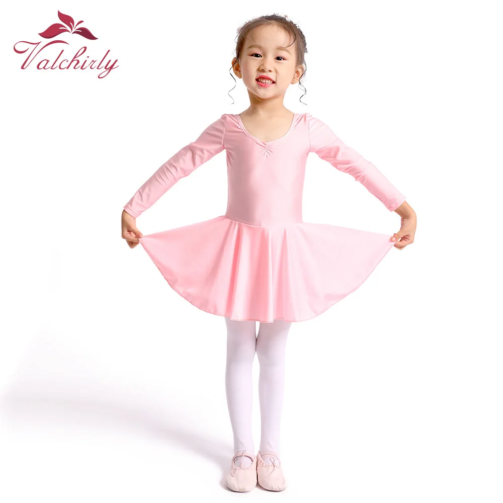 С длинным рукавом трико для малыша белый дети балетное платье танцевальный комбинезон хорошее качество балетная Одежда для девочек