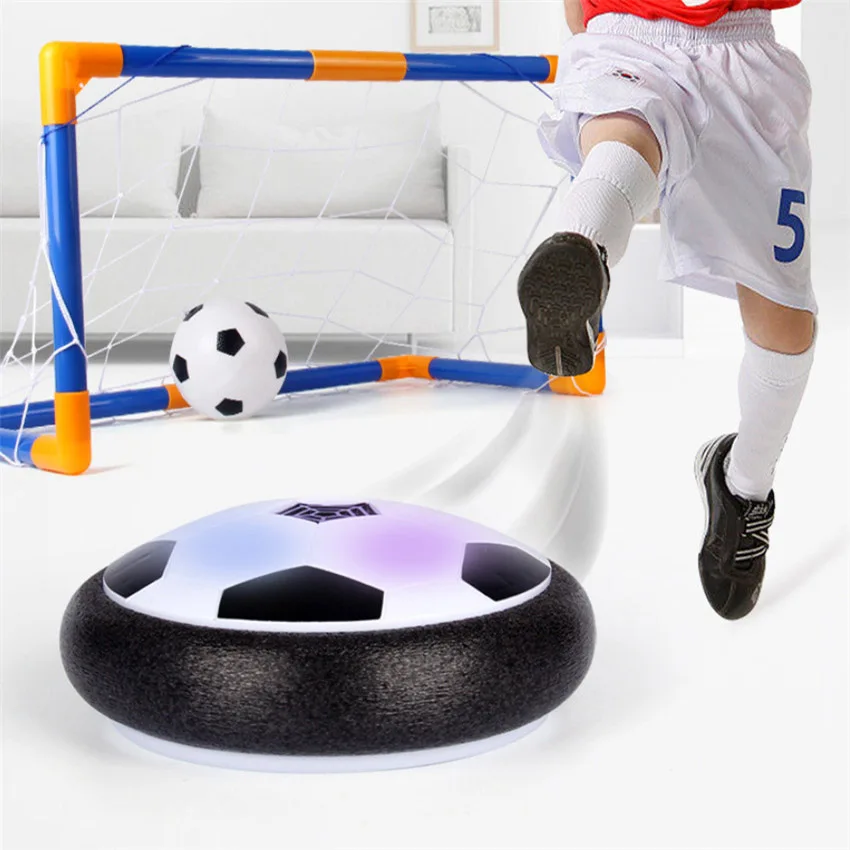 

2018 HOT Toy LED Light Flashing Air Power Soccer Ball Disc Indoor Suspended Football Hovering Gliding Toys