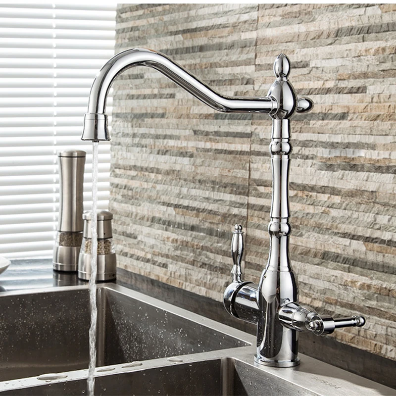  2017 Square kitchen faucet with double-functions Torneira Cozinha Faucets 3 In1 Kitchen Faucet Thre - 32923348885