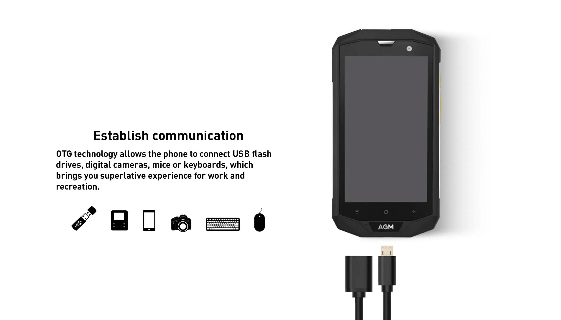 AGM A8 IP68 водонепроницаемый мобильный телефон 5," HD 4 Гб ram 64 Гб rom Qualcomm MSM8916 четырехъядерный 13,0 МП 4050 мАч NFC OTG
