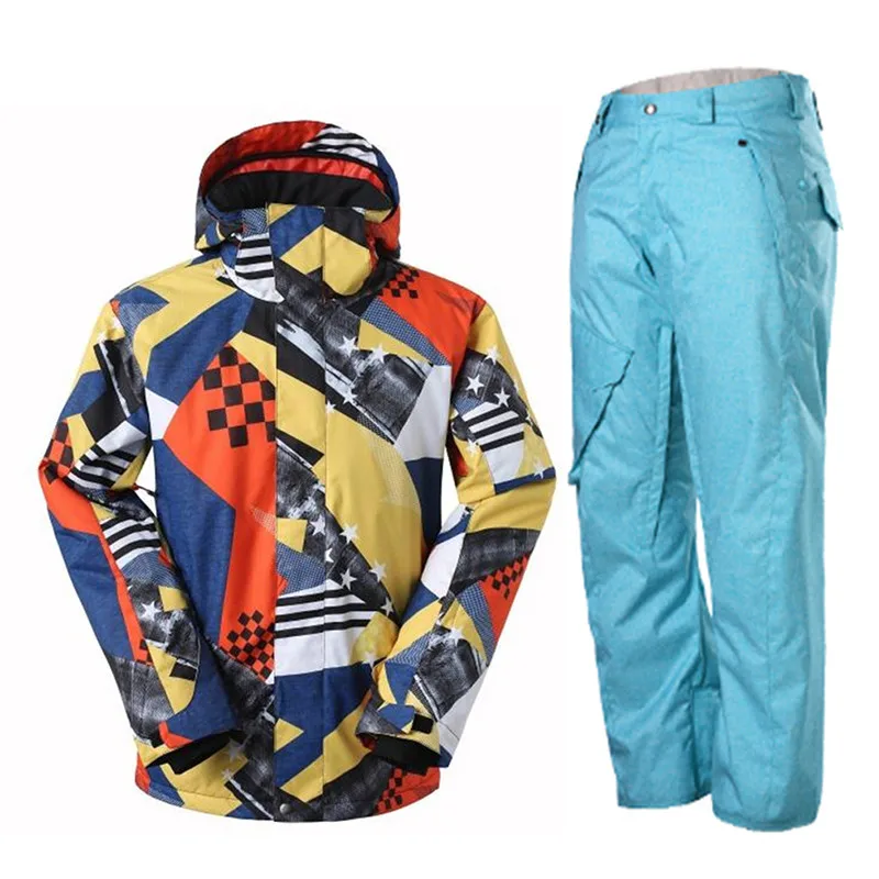 

Winter Outdoor Ski Jacket Men Cheap Ski Suit Mens Mountain Skiing Suits Snowboarding Sets Camping Snow Pants Waterproof Warm